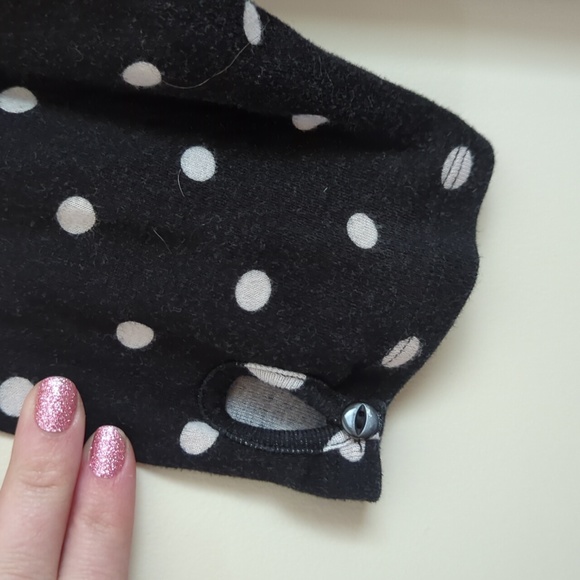 Rietmans Boat Neck Black and White Polka Dot Sweater - Picture 2 of 4